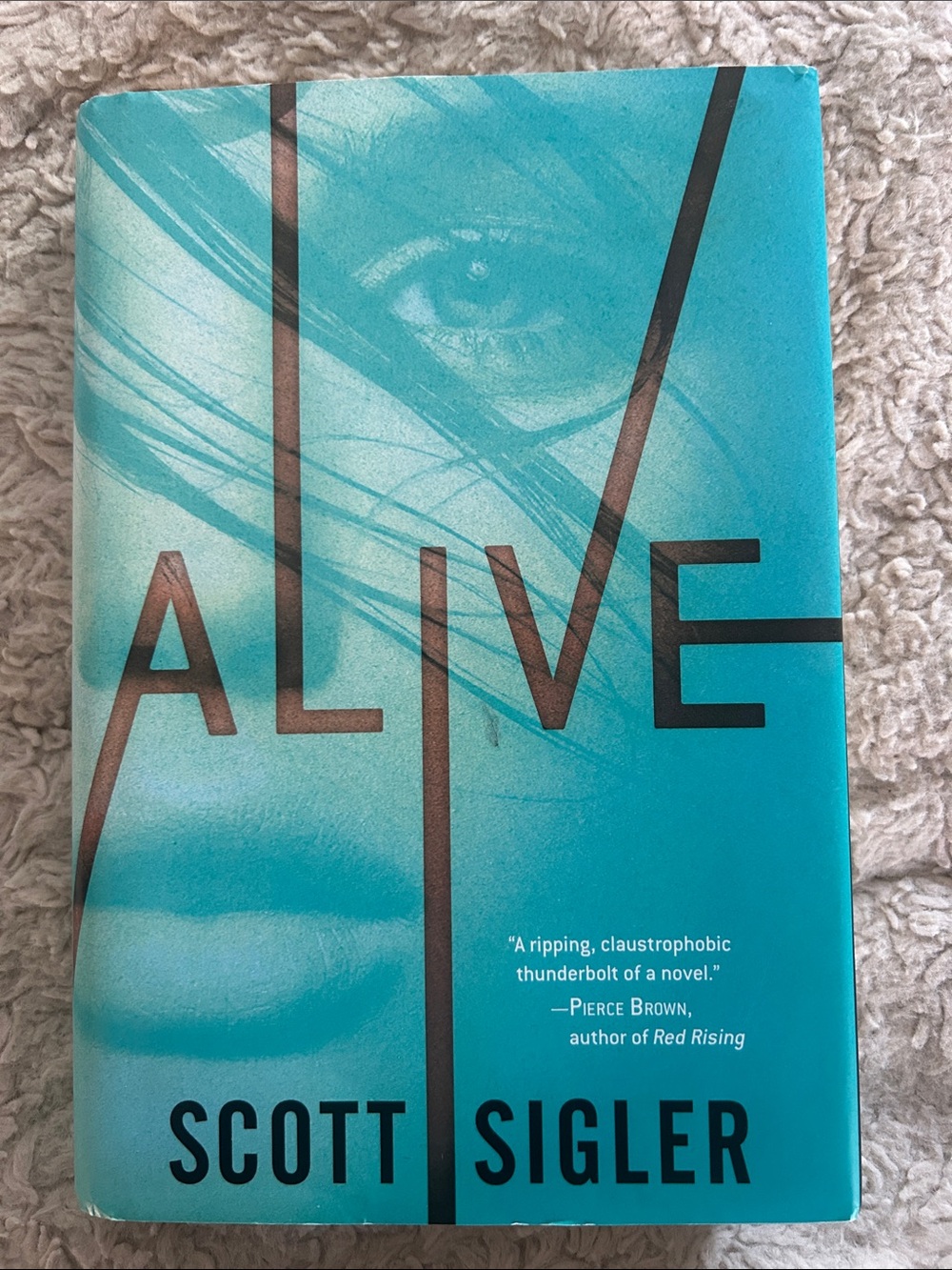 Alive by Scott Sigler - Teal Hardcover Book
